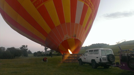 気球が立ち上がって来ました!