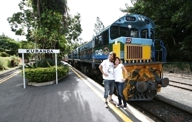 キュランダ駅で記念撮影