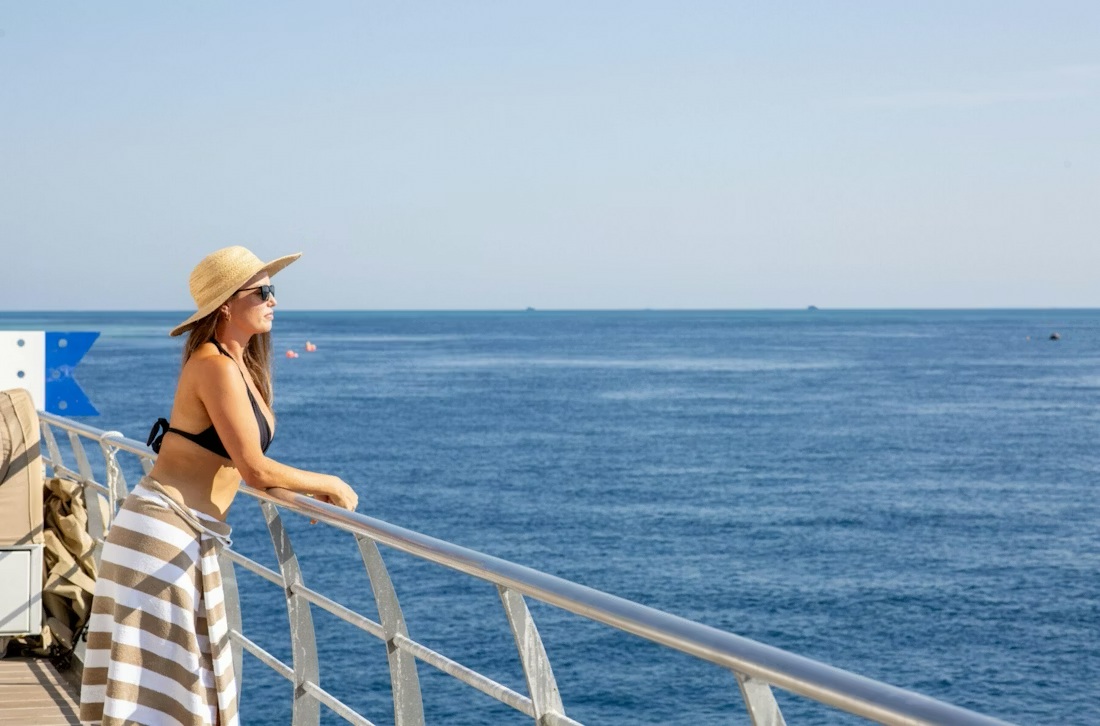 水平線を眺めながら