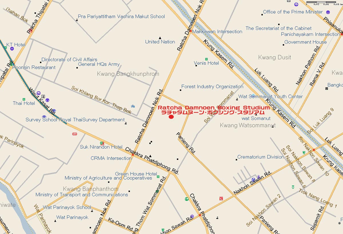 ラチャダムヌンスタジアム地図