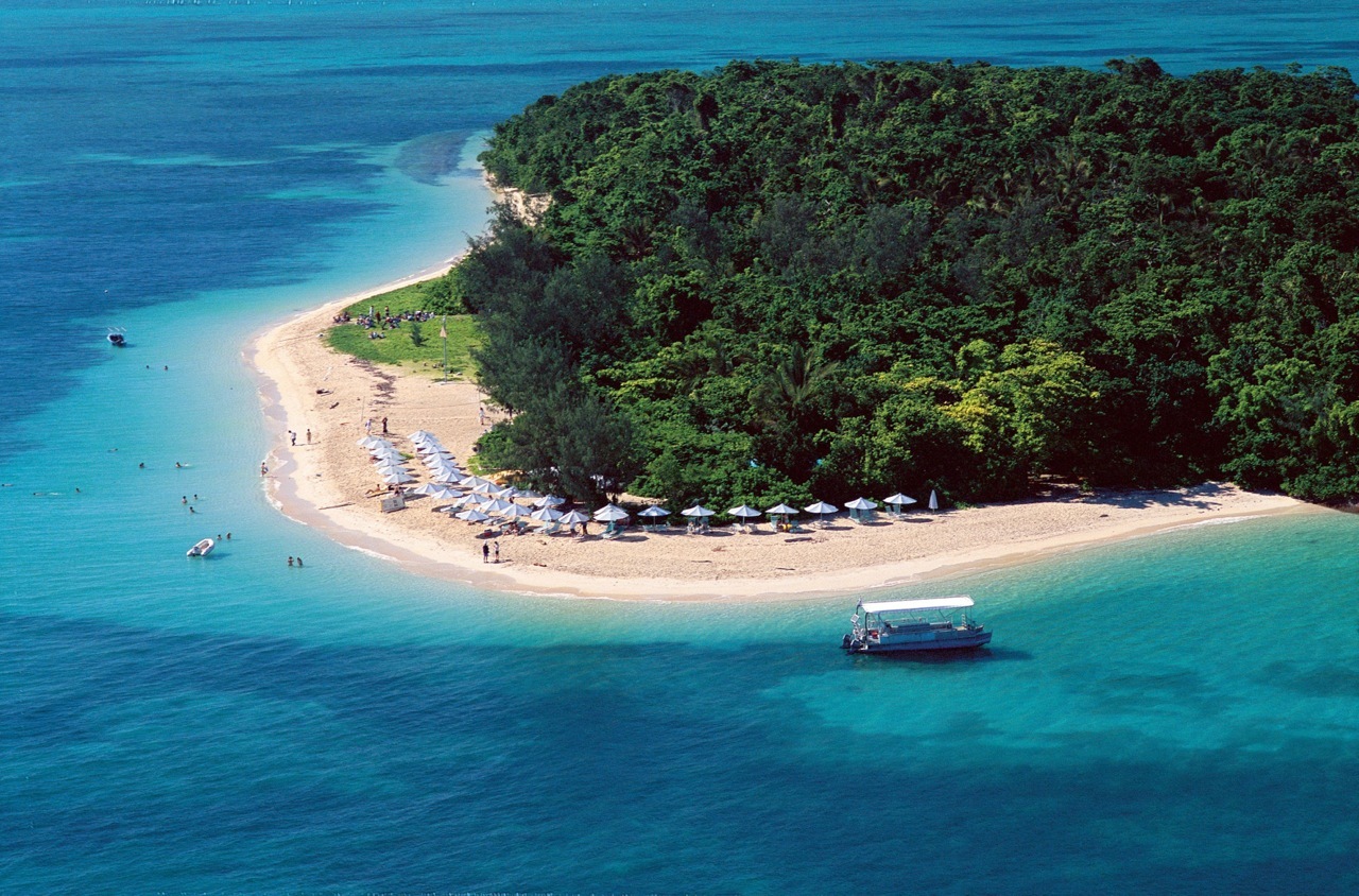 グリーン島のビーチでのんびり