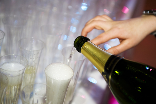 シャンペンの試飲も